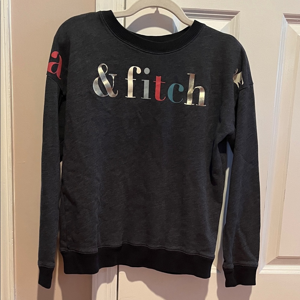 Abercrombie & Fitch Kids- dark blue Sweatshirt with Multicolor Logo